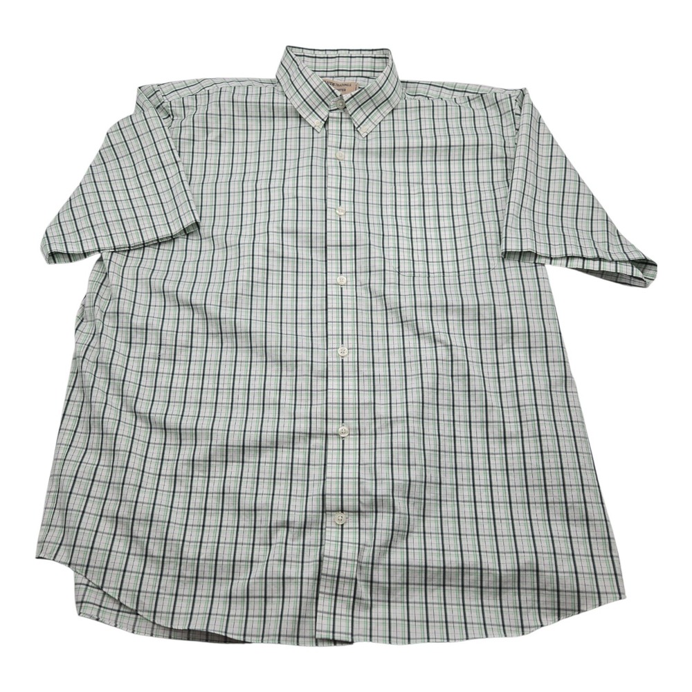 Duluth Trading Co‎ Mens XL Plaid Short Sleeve Button Up Shirt Relaxed Fit Casual